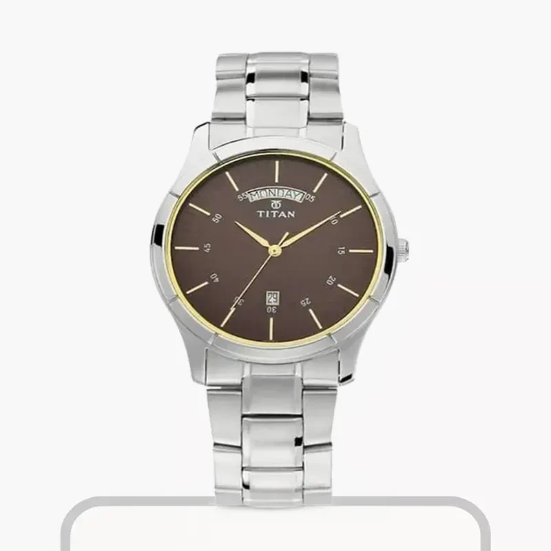 Titan Analog Workwear Brown Dial Men's Watch- 1767SM03